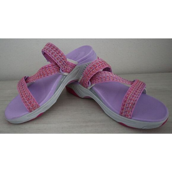 Dansko 13115 Women Sz 38-US 8 Fuchsia Multi Rosette Webbing Slip-On Sandals $110 - Picture 2 of 10
